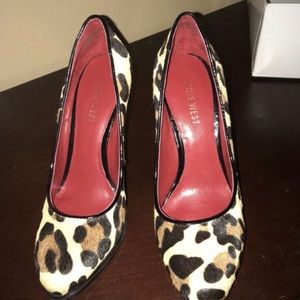 Nine West cheetah heels